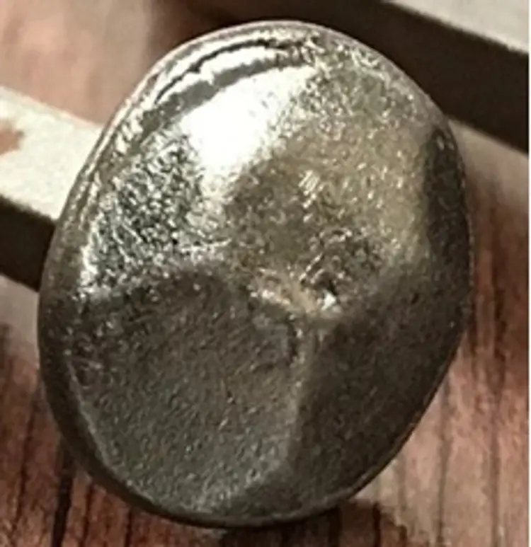 Clouterie Rivierre Forged Square Shanked Nails - Black Hammered Head 30mm (1 3/16")