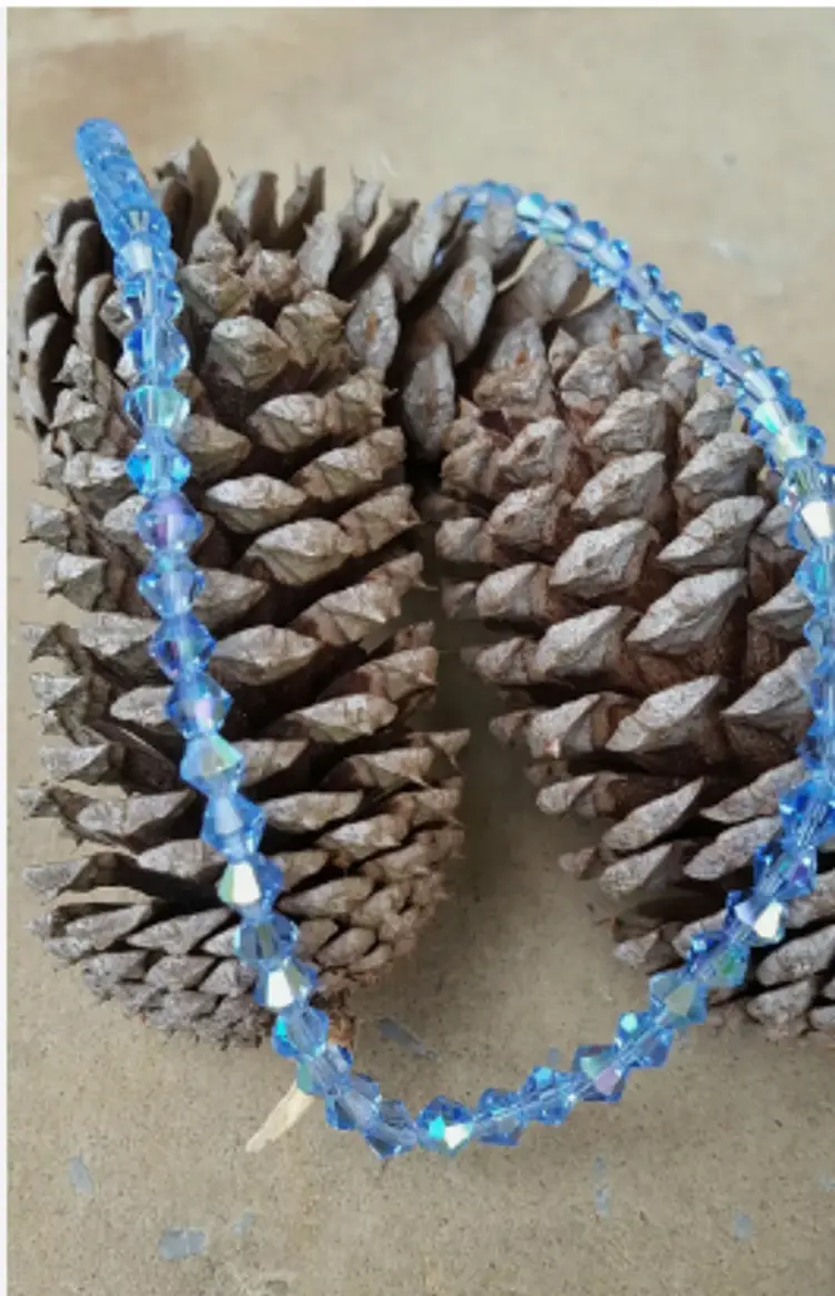 6mm Bicone Faceted Glass Crystal Light Blue beads  lot of 30 strands