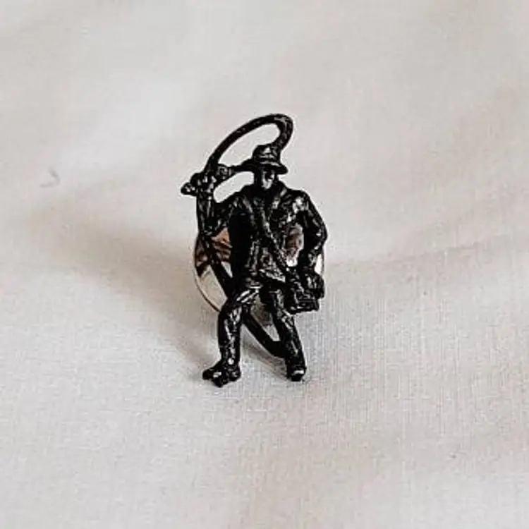 Necktie Pin in the Shape of a Fisherman
