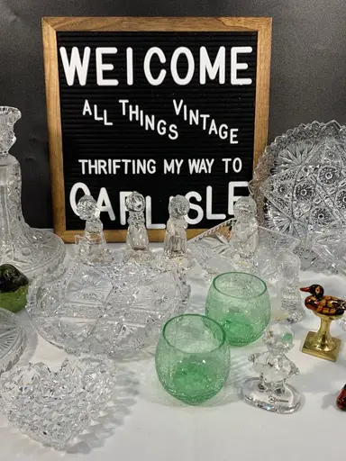 Early American Cut Antique & EAP Glass &Decorative MCM  With Karen Kay