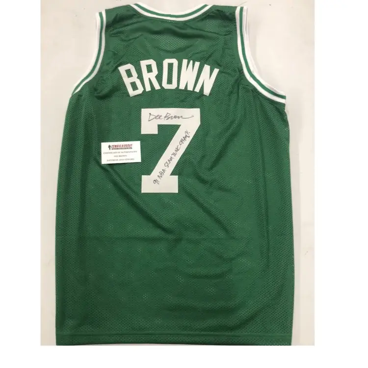 Dee Brown Signed Autograph Celtics Green Replica Jersey 91 Dunk Champ Store CoA