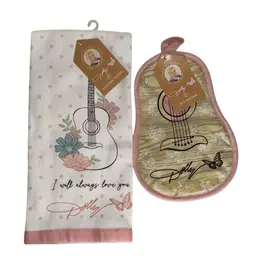 32. Dolly Parton 100% Cotton Kitchen Towel & Pot Holder Set