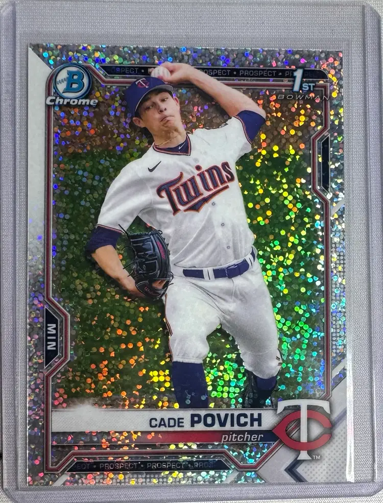 2021 Bowman Draft Cade Povich 1st Speckle Refractor Orioles Minnesota Twins