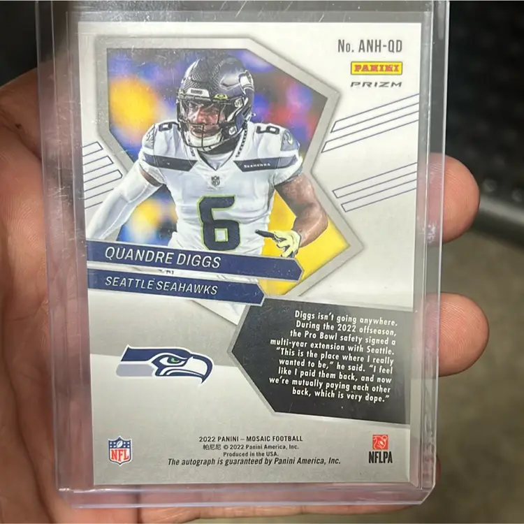 2023 Quandre Diggs No Huddle Prizm Auto #anh-qd