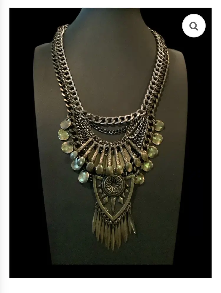 Tribal Egyptian Warrior Statement Necklace