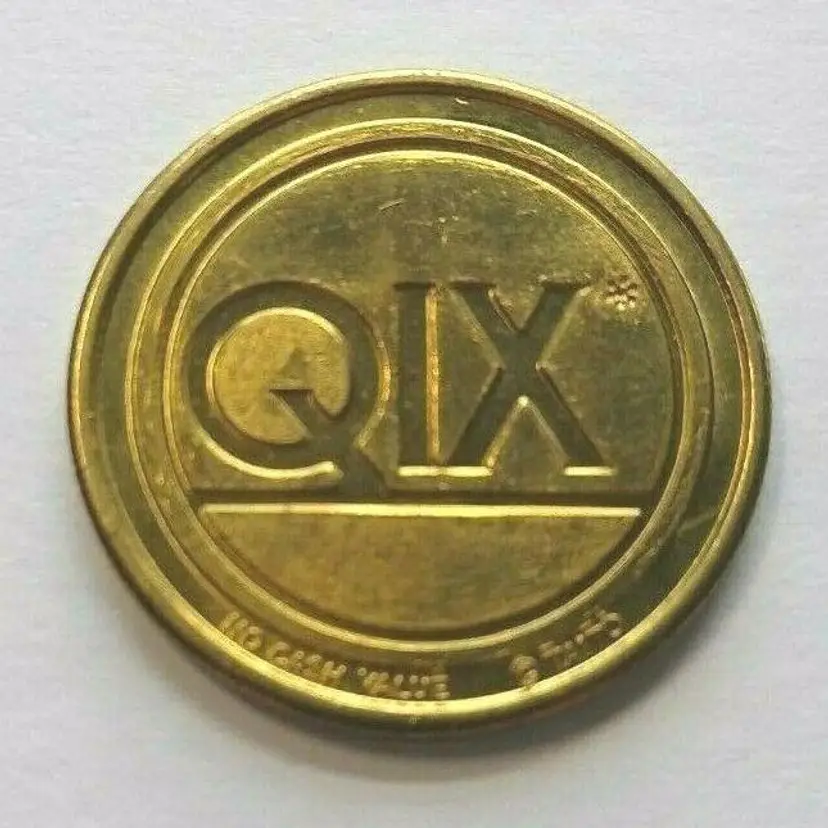 Qix 1982 Worlds Fair Arcade Token Video Game Expo Collectible NOS Retro Promo Vintage