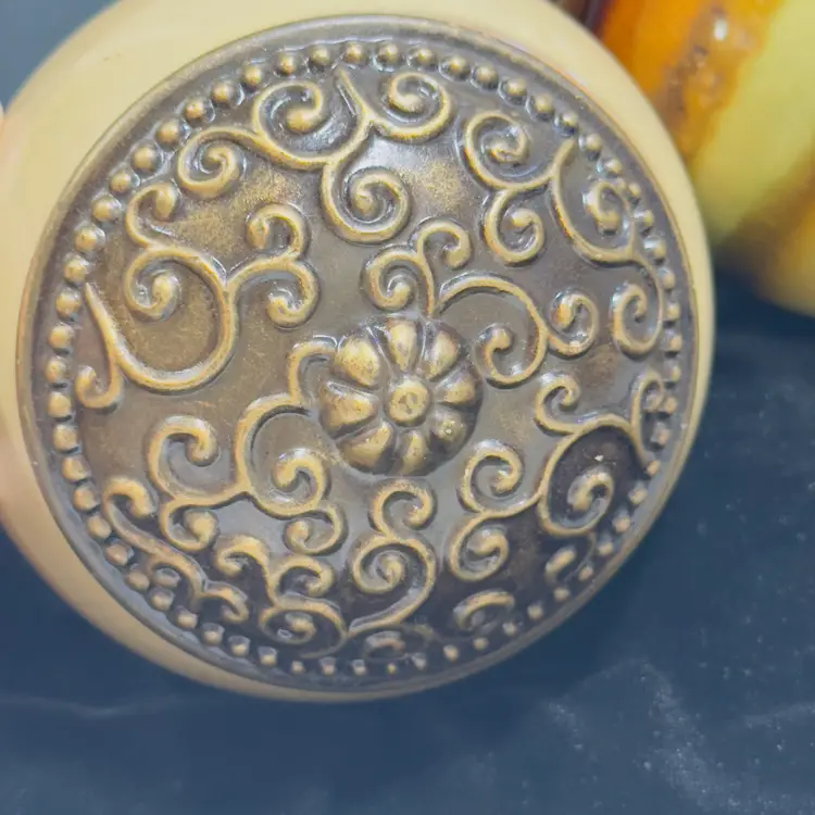 #1306 Set of 2. Glass & Metal Decorative Sphere Balls