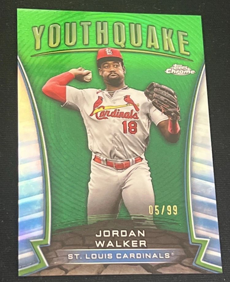 Jordan Walker 2024 Topps Chrome Youthquake Green Refractor /99 #YQ-44 St. Louis Cardinals