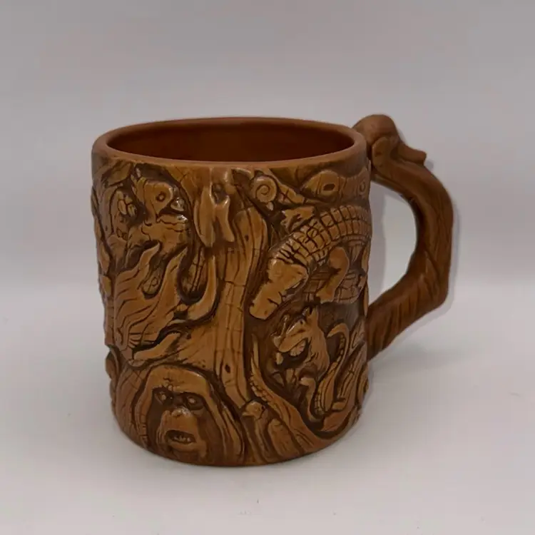 Disney Parks Tree of Life Animal Kingdom Large 24 Oz. 3D Sculpted Ceramic Mug