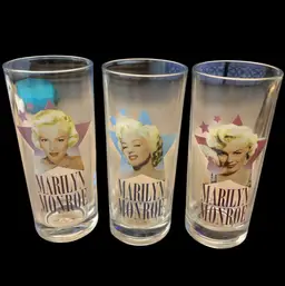 3 Marilyn Monroe Highball Glasses