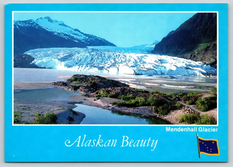 Postcard Alaskan Beauty Mendenhall Glacier Geomorphology