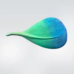 Handmade Peacock Signed Lou Mayhew (I Think) Brooch 2 1/2 X 1 1/3