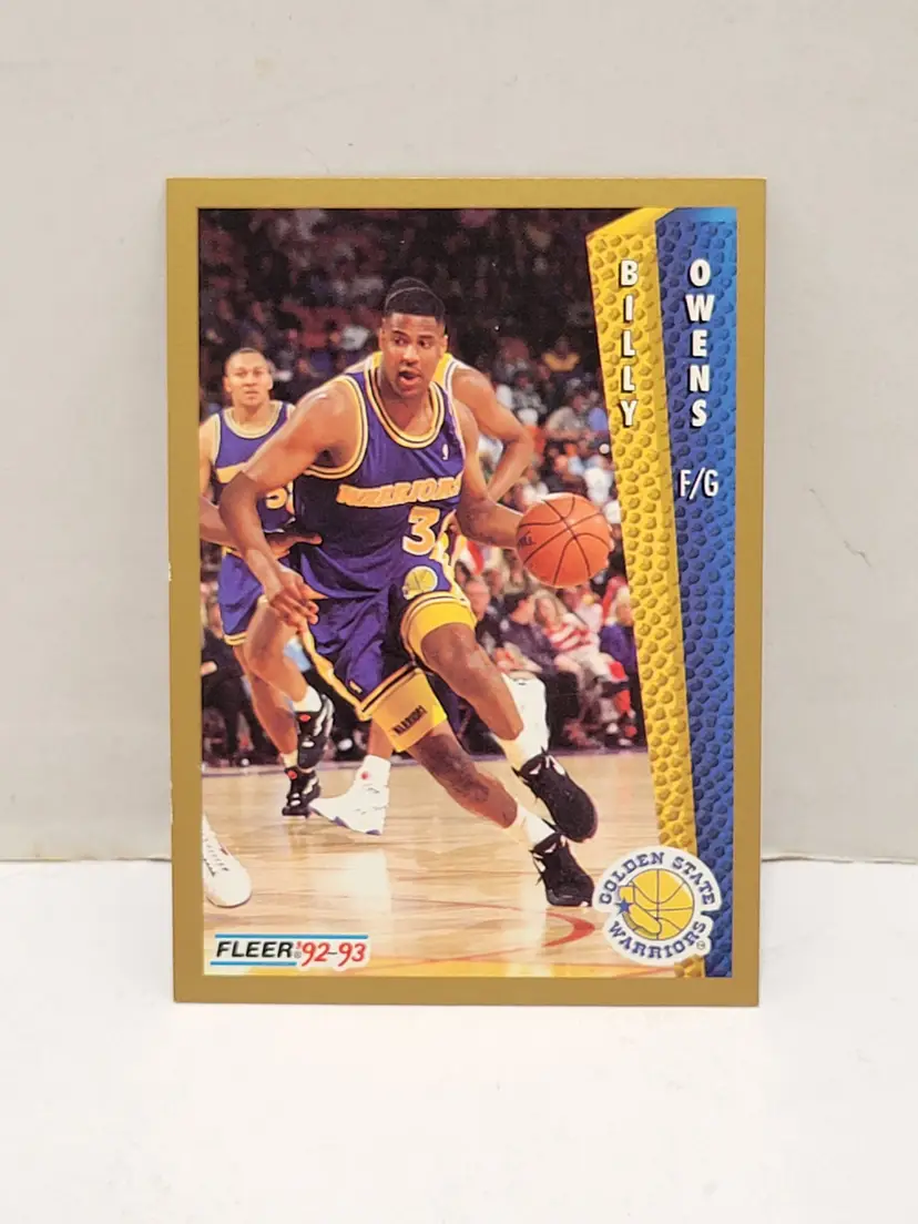 1992-93 Fleer Basketball #79 Billy Owens Golden State Warriors