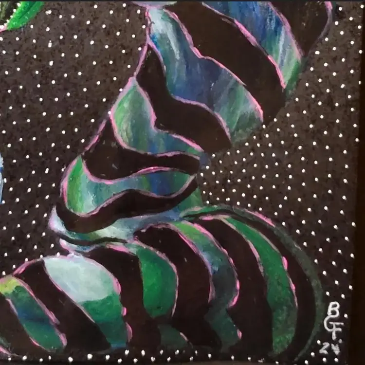 🧡 Original Acrylic Painting Art Artwork 5 X 7" On Paper Dragon Halloween Fabtastic Perfect Gift for Gamer DND