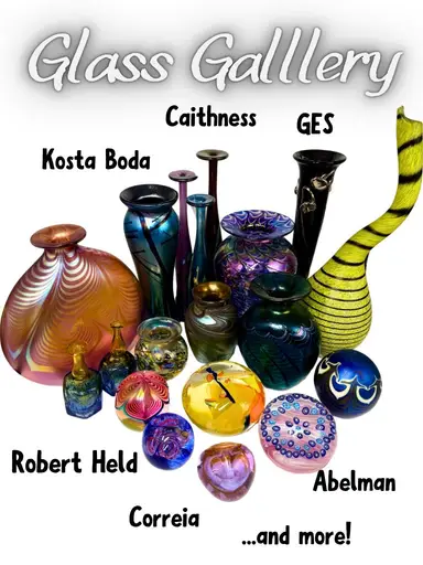 Fantastic Glass Vases & Paperweights!  w/Elsie