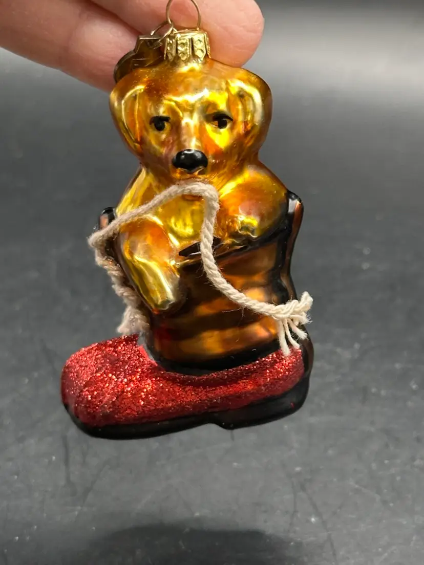 Dept 56 Tiny Trimmings Glass Dog Ornaments 2.5"