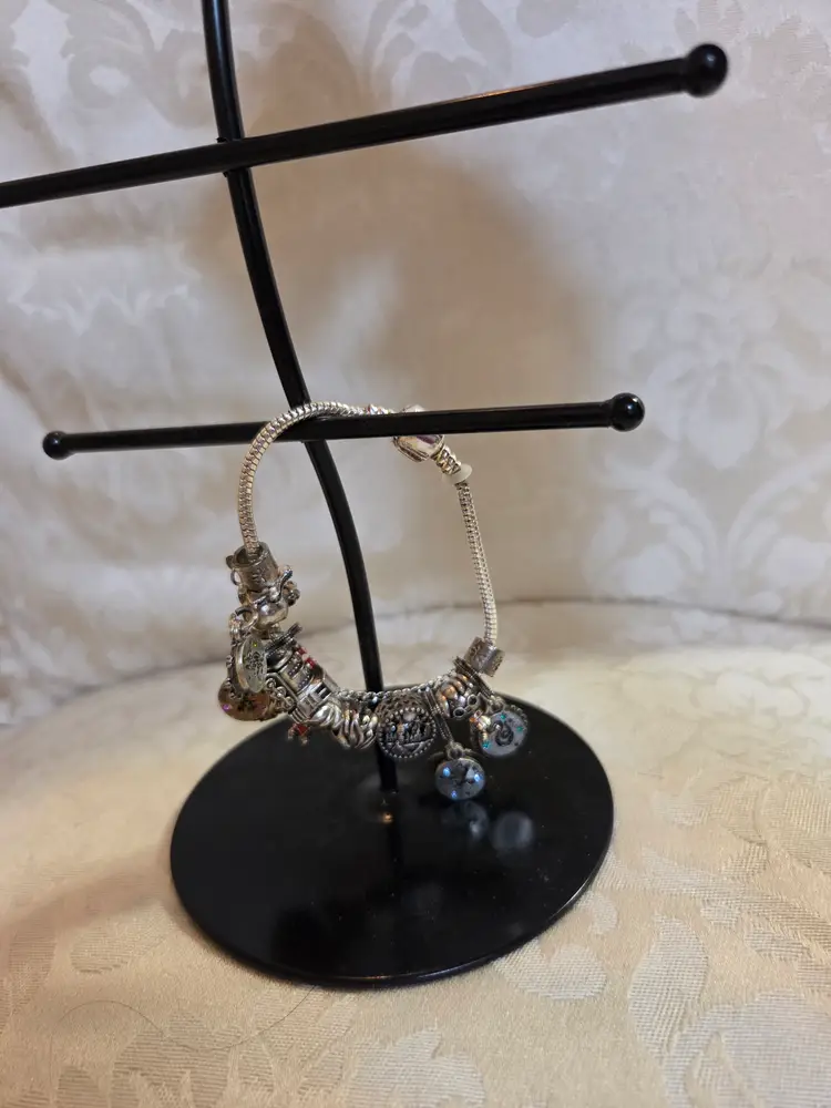 Silver Tone Artisan Made 7" Harry Potter Themed Charm Bracelet