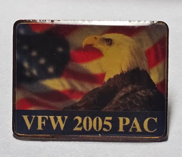 VFW 2005 PAC "Eagle & Flag" Lapel-Hat Pin