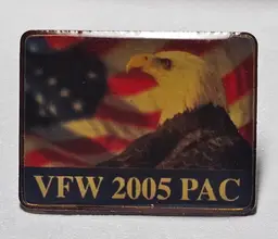 VFW 2005 PAC "Eagle & Flag" Lapel-Hat Pin