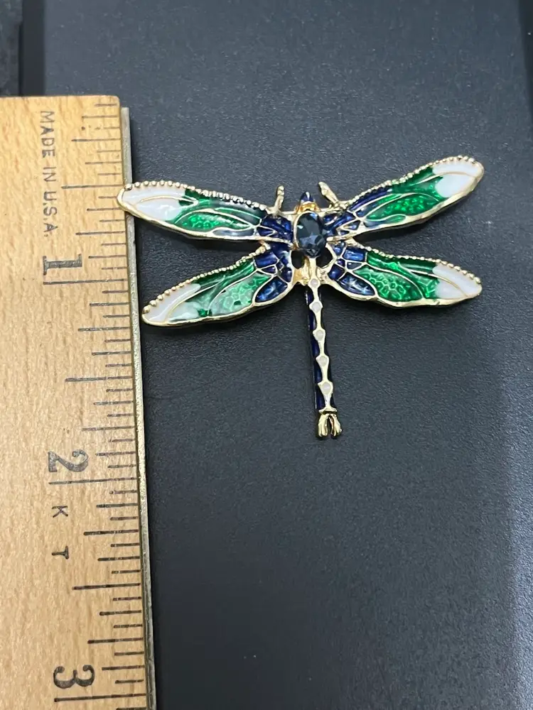 Enamel Dragonfly Pin Brooch