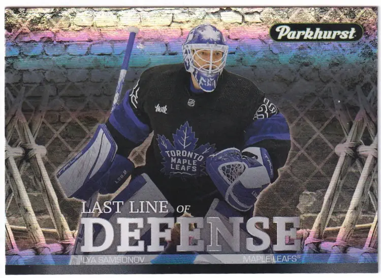 2023-24 Parkhurst Last Line of Defense #LD22 Ilya Samsonov Toronto Maple Leafs Hockey Card