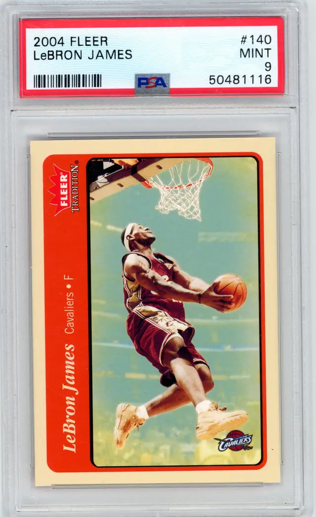 2004 Fleer LeBRON JAMES #140 2nd Year PSA 9 MINT