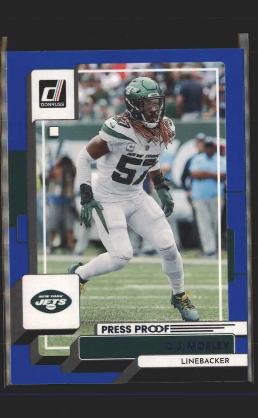 2022 Donruss #146 C.J. Mosley Blue Press Proof - (139) - New York Jets