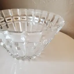 Eastern European Small 24% Lead Crystal Oval Bowl