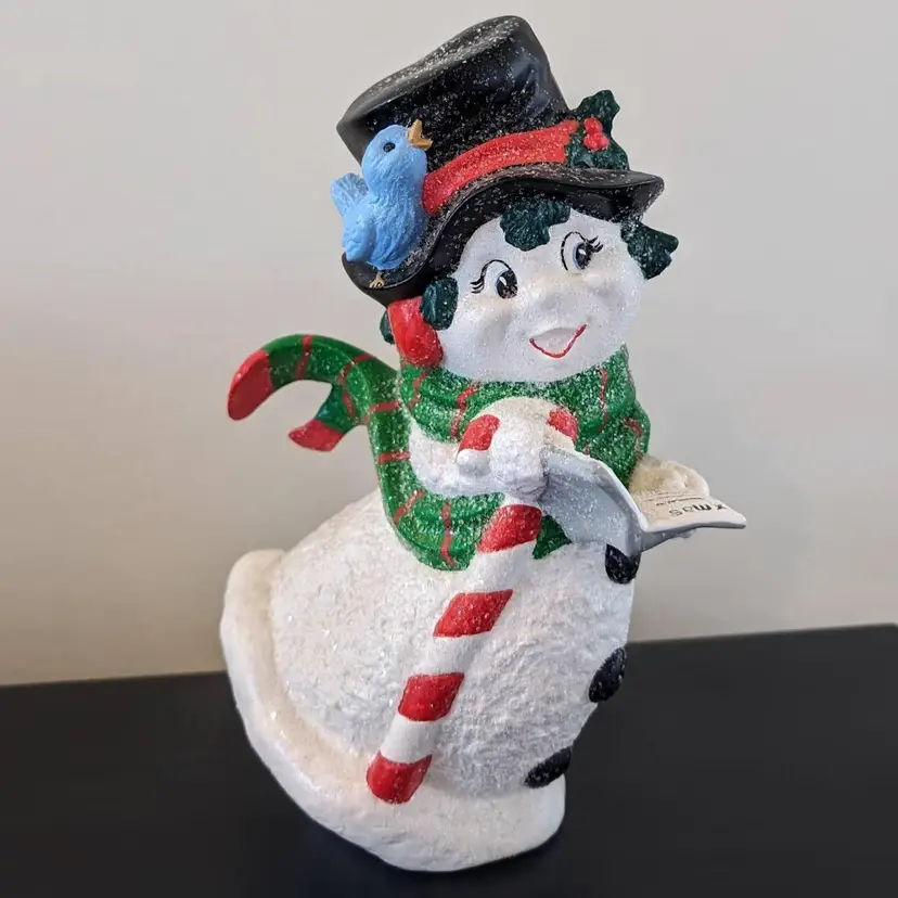 Hobbyist Vintage Christmas Caroling Snowman Figurine