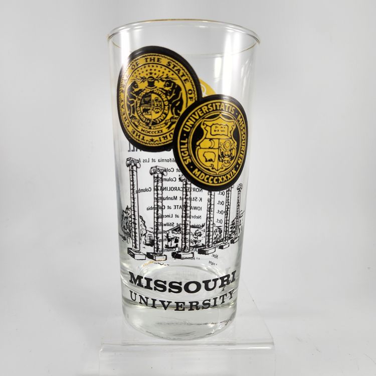 1976 University of Missouri Mizzou Tigers College Football Drinking Glass Tumbler Beer Water Cocktail - USA