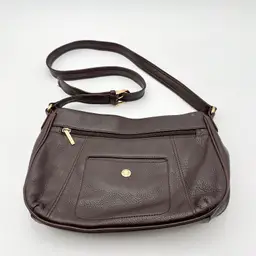 Stone & Co Brown Pebbled Leather Handbag Purse B25