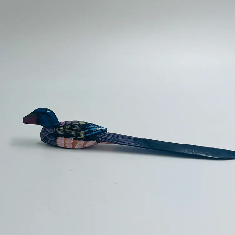 Letter Opener Hand Painted Hand Carved Duck
