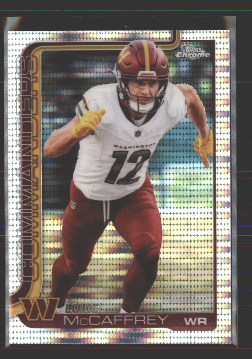 Luke Mccaffrey 2025 Topps Chrome Pulsar #298 - (142) - Washington Commanders