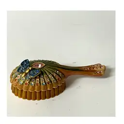 Estee Lauder 'Pleasures' Boudoir Butterfly Compact Solid Perfume Trinket by Jay Strongwater 2005