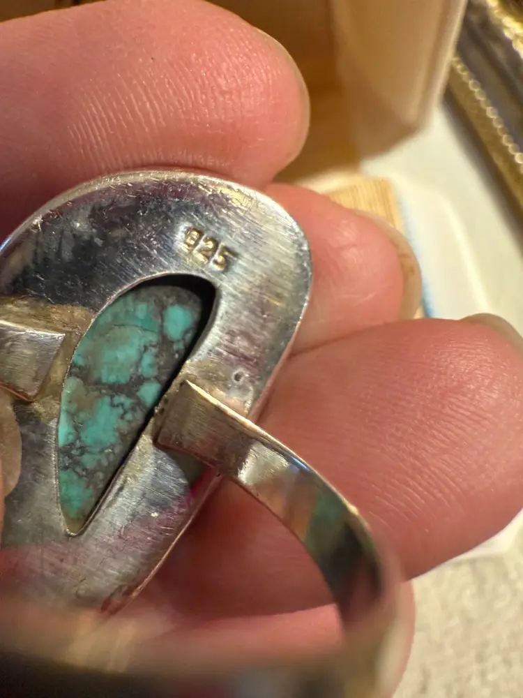 New Sterling Turquoise Ring Size 11