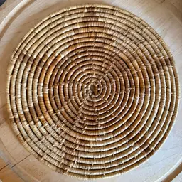 Vintage Hand Woven Star Trivet Southwestern Coiled Hot Pad