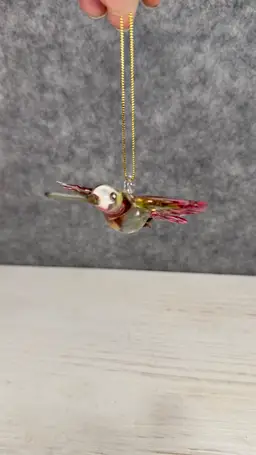 Glass Hummingbird Ornament – Hand Blown style