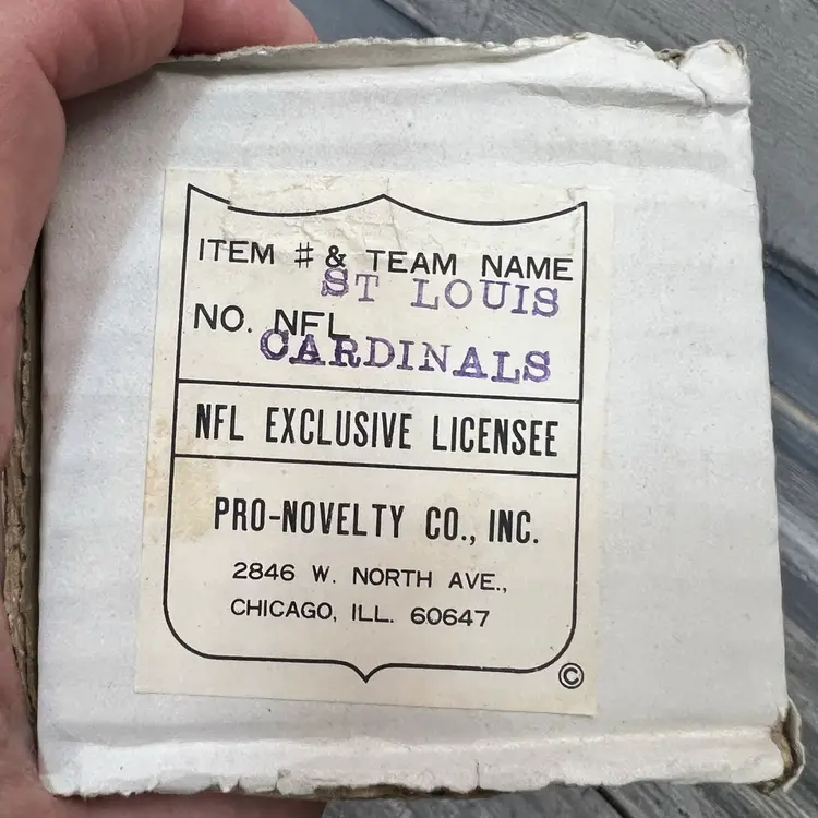 $1 Offer For May 1960’s St Louis Cardinals Football Bobblehead In The Box
