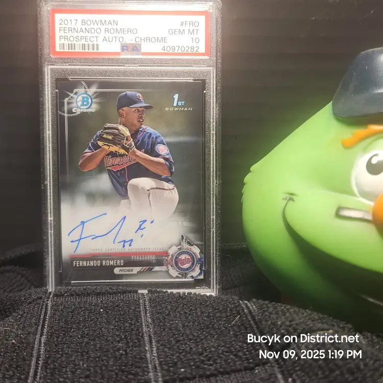 2017 Bowman Chrome Auto - Fernando Romero Minnesota Twins PSA10