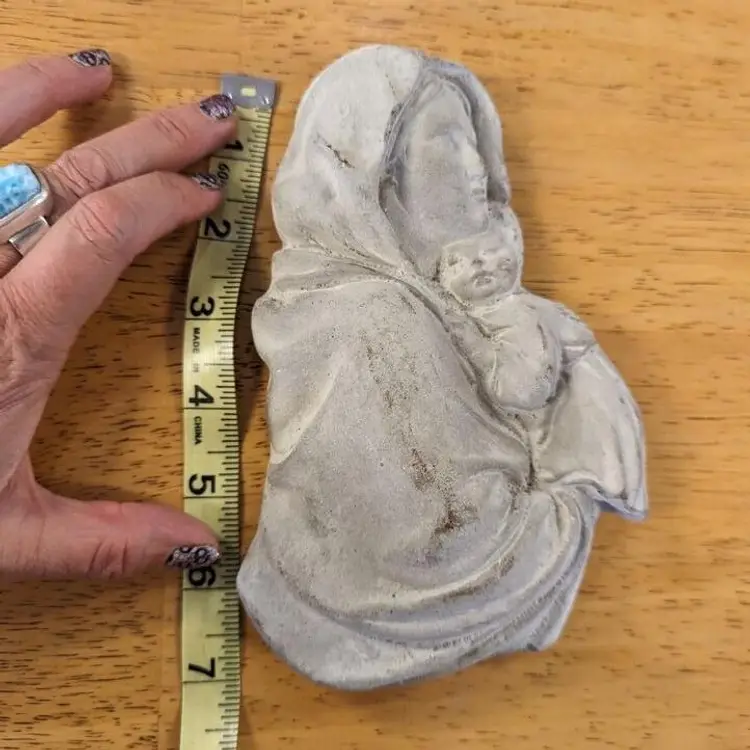 Concrete Madonna And Child Religious Wall Hanging Mary Mother Garden Catholic