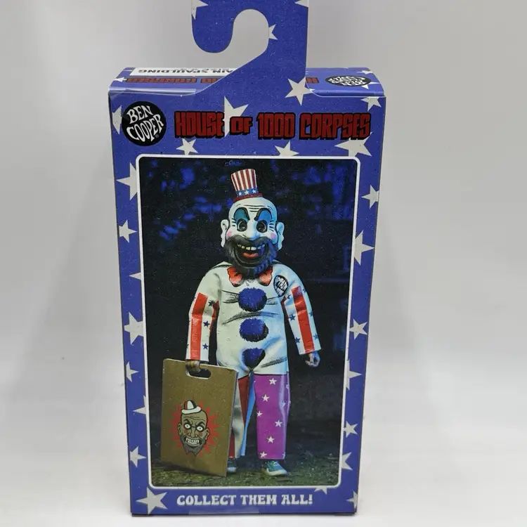 House Of 1000 Corpses Captain Spaulding Neca Ben Cooper 5.5” Clothed Halloween Costume & Mask Action Figure