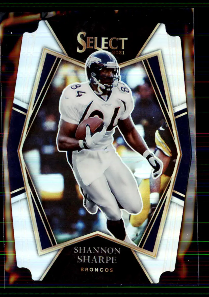 Shannon Sharpe 2021 Panini Select Silver #142 - Denver Broncos - (147-21)