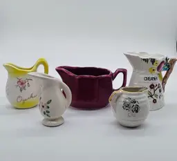 Vintage Miniature Pitchers Creamers Set Of Five