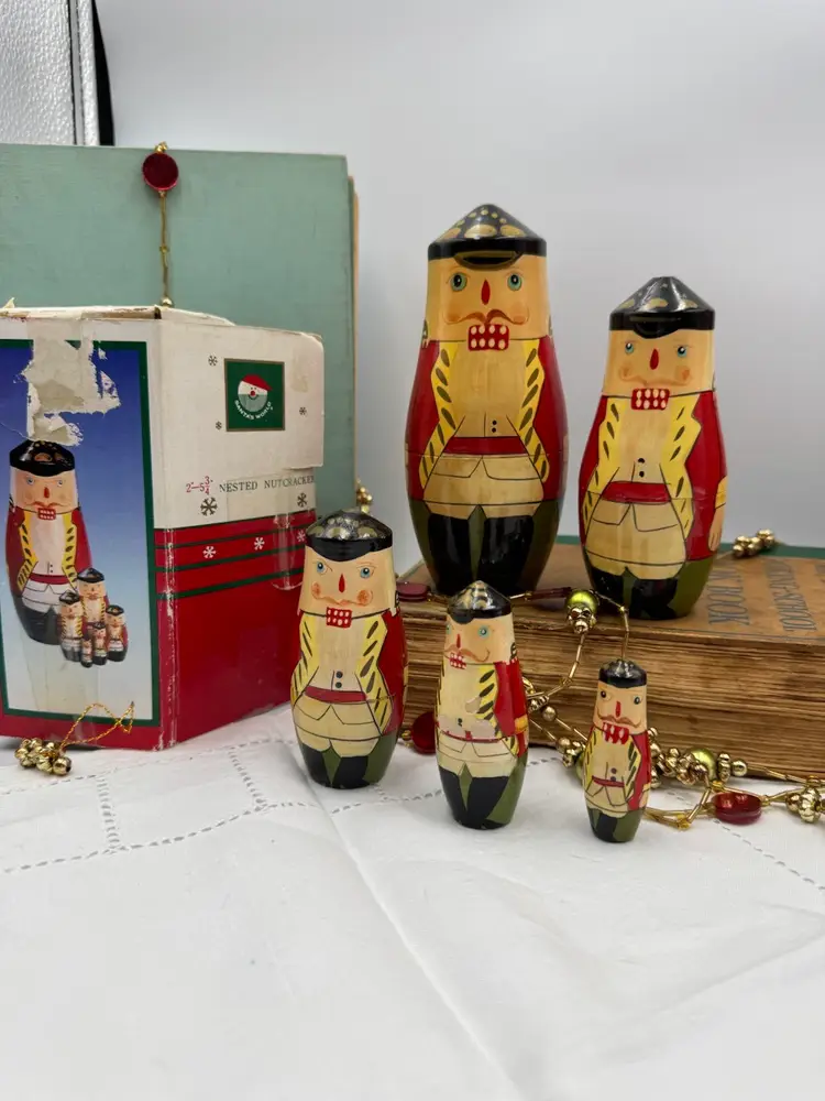 Kurts Adler Nesting Nutcrackers Matroyshka Style - Vintage - In Original Box