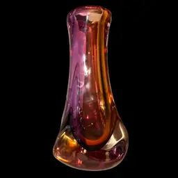 Paul Harrie Studio Art Glass PH41M Rose 9” Encased Vase Signed