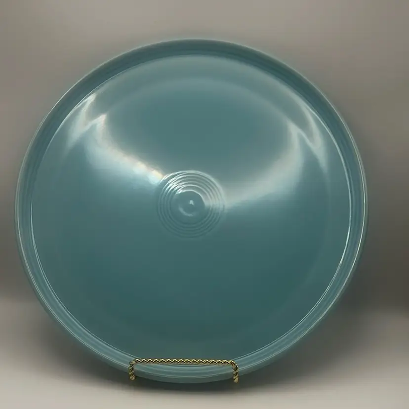 Fiesta Turquoise Round Serving Platter Or Cake Plate, 12” Diameter