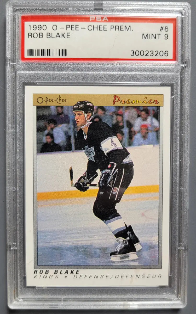 1990-91 O-Pee-Chee Premier Rob Blake RC PSA 9