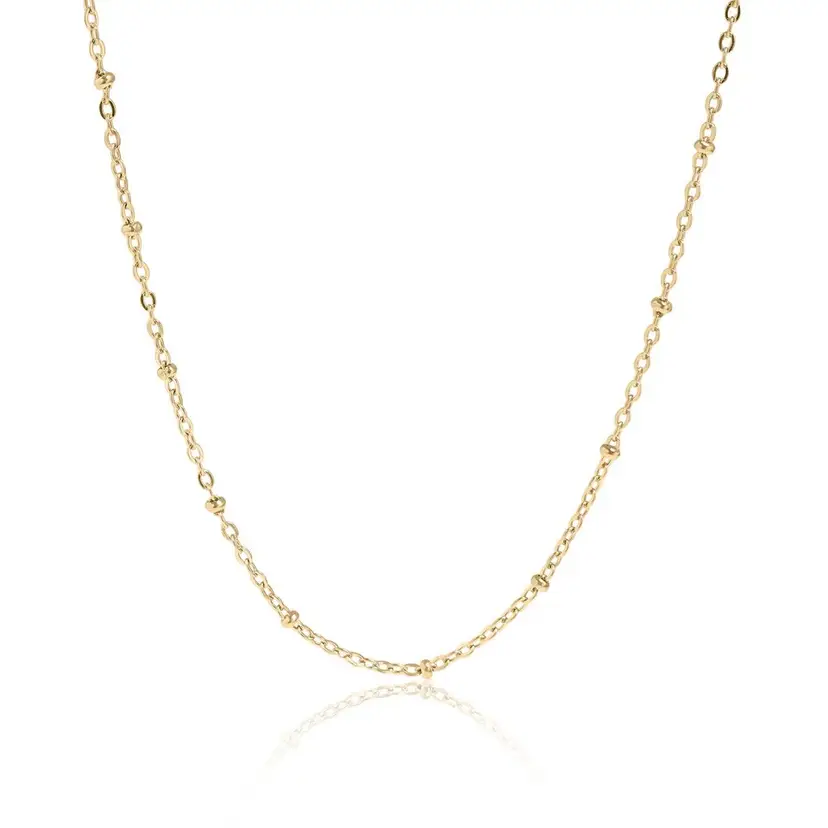 18K Gold PVD Stainless Steel Satellite Chain Necklace #114
