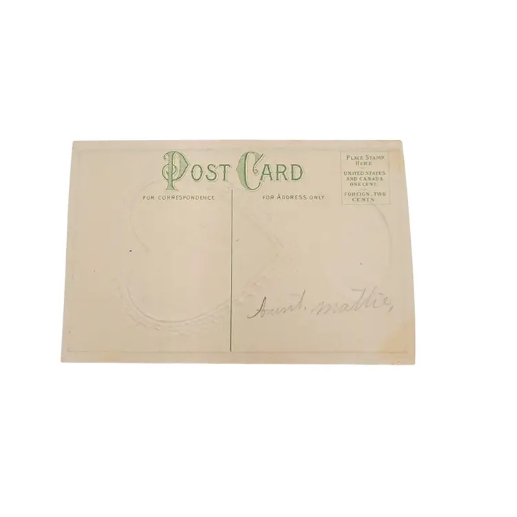 Antique Embossed Valentine Postcard With Pink Roses Heart-Shaped Design "Loves Token" Early 1900s