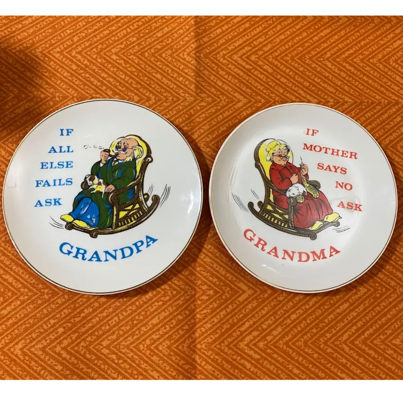 Grandma And Grampa Decorative Plates 